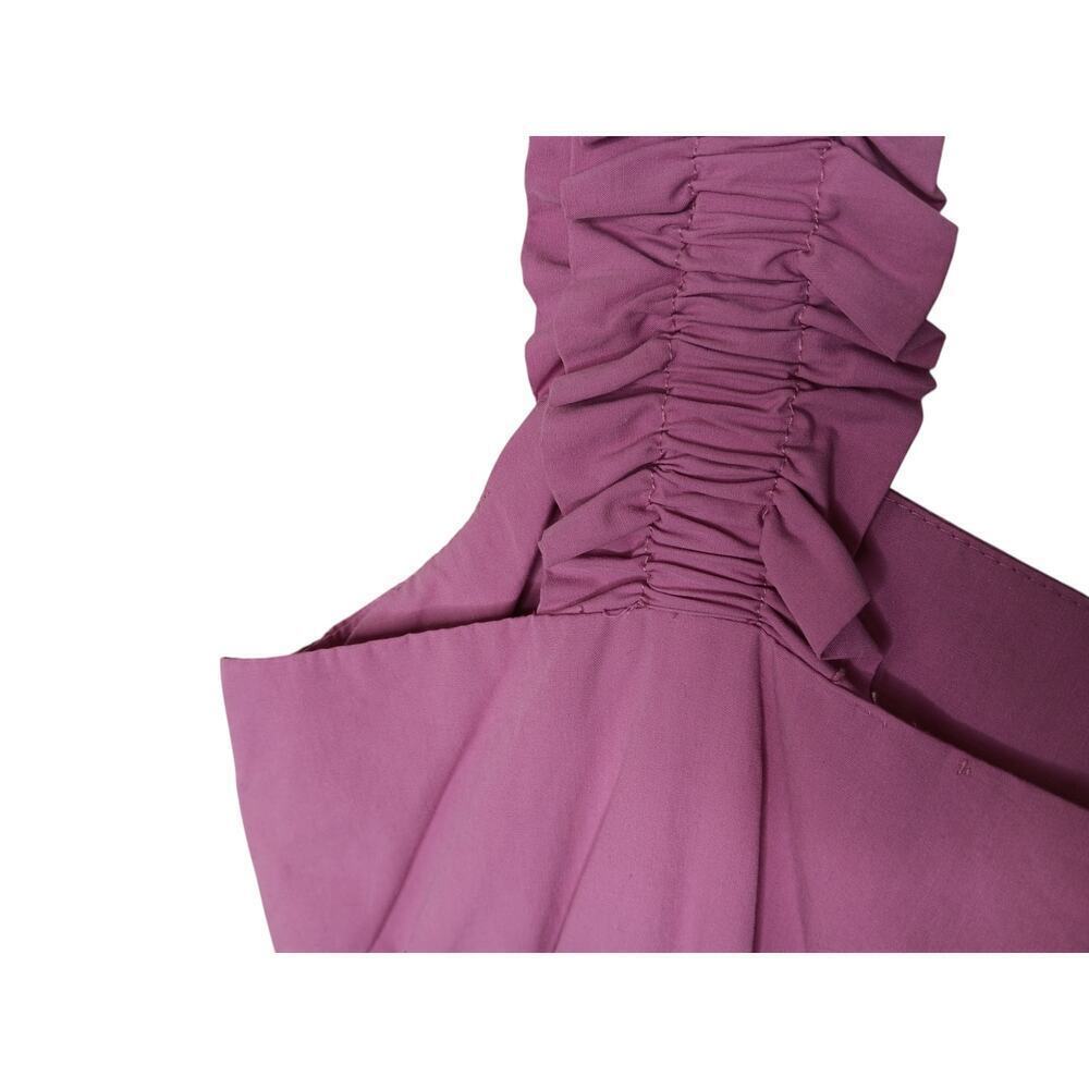 New Easel Los Angeles Tiered Midi Pink Ruffle Strap Pockets Cotton Dress S - Picture 15 of 16
